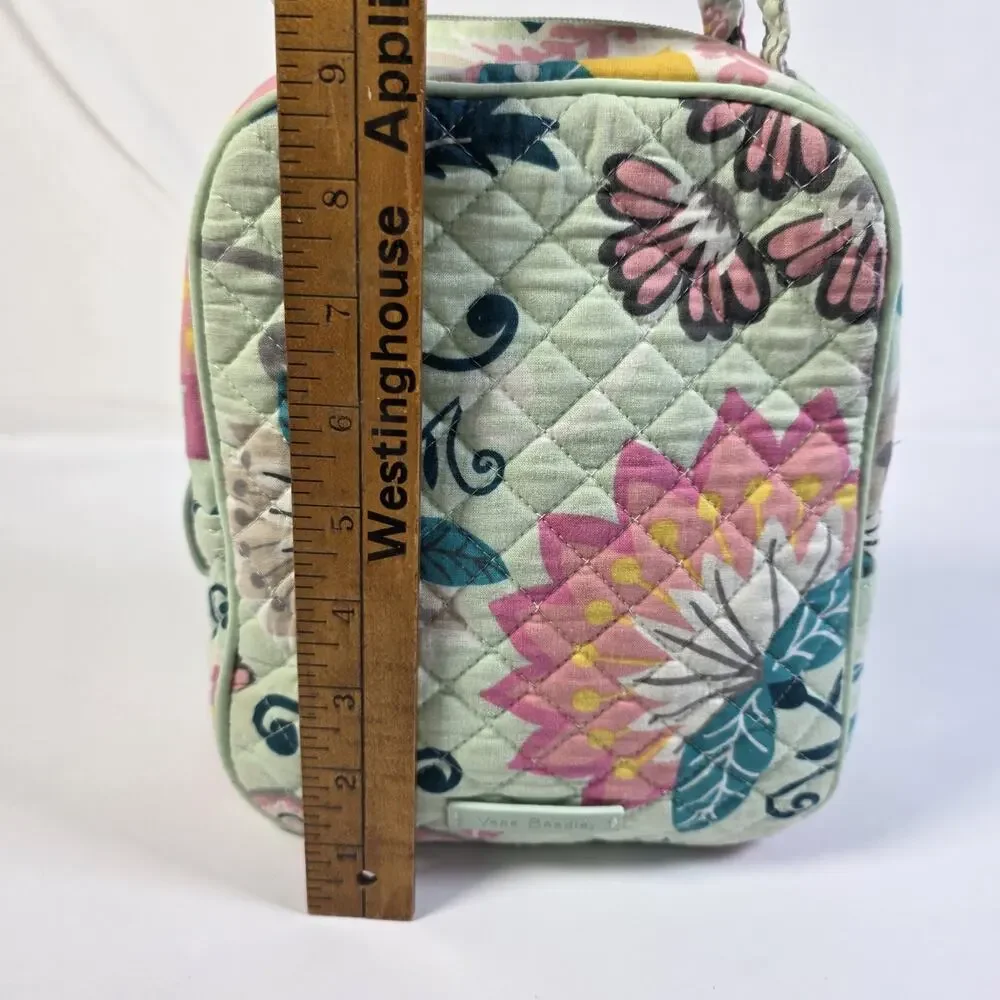 Vera Bradley Floral Butterfly Quilted Lunch Bag Mint Green Insulated Retired